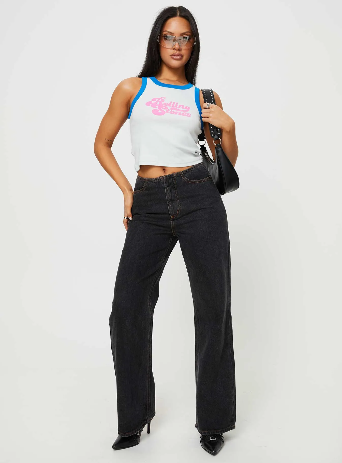 Rolling Stones Tank Top Blue sold by Princess Polly product image thumbnail 3