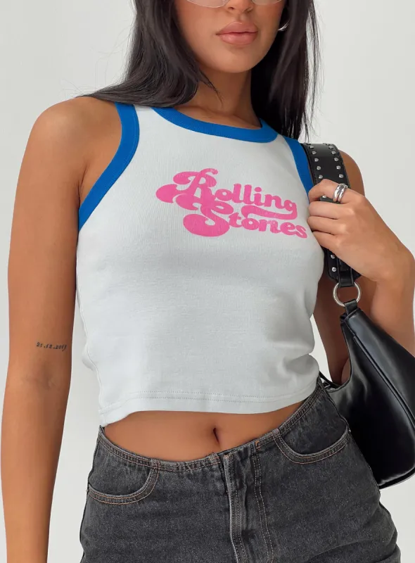 Rolling Stones Tank Top Blue sold by Princess Polly