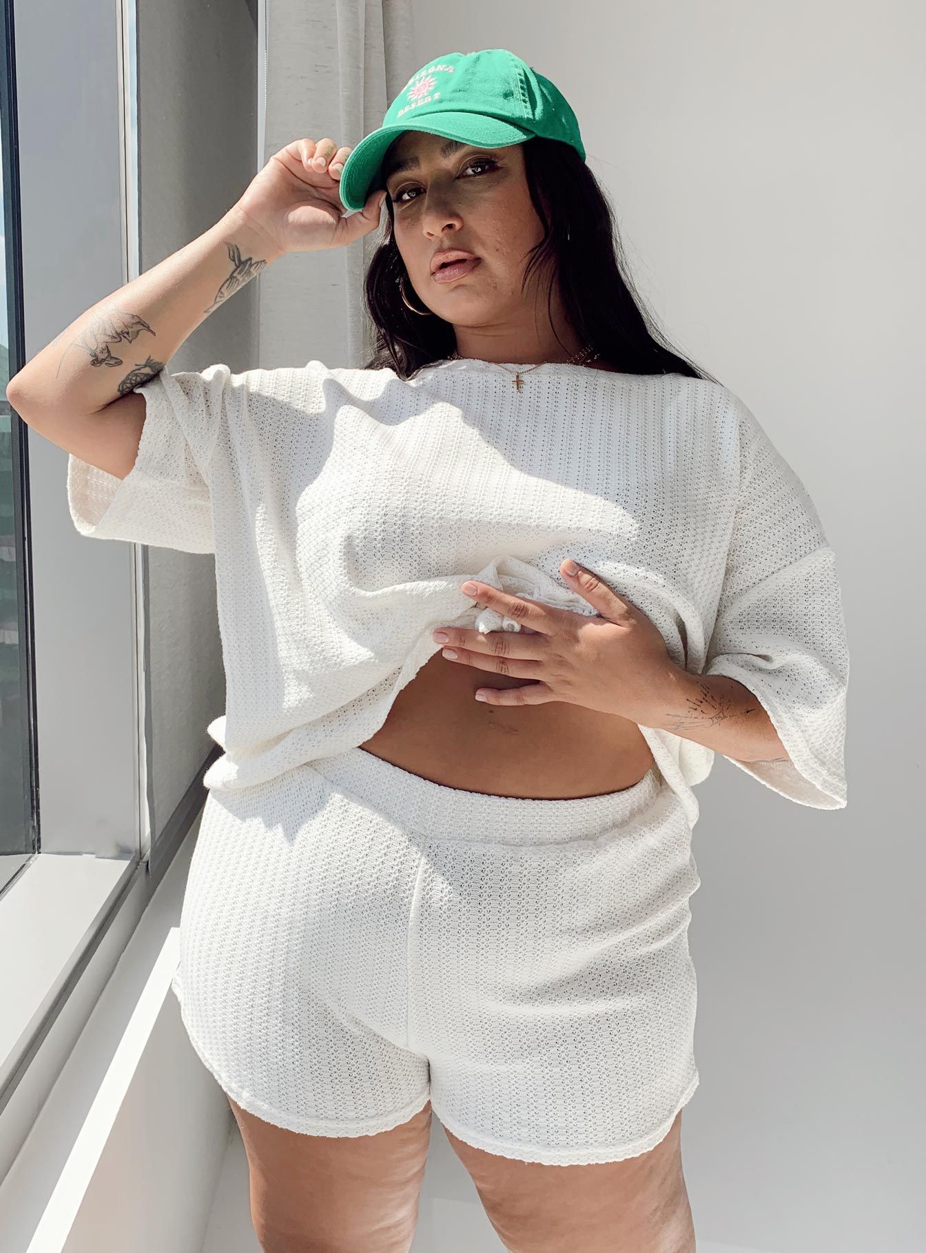 Cammie Knit Set White Curve sold by Princess Polly