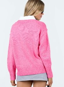Foch Sweater Pink sold by Princess Polly