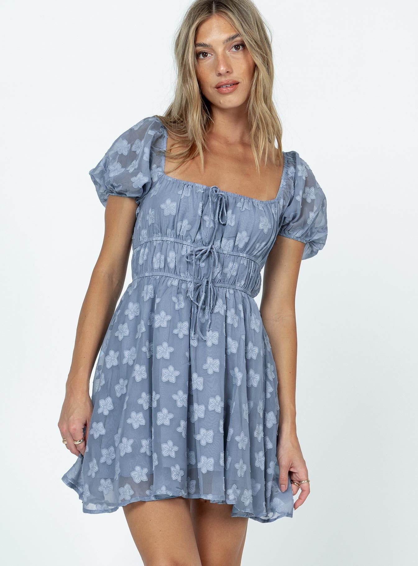 Kenny Mini Dress Blue sold by Princess Polly