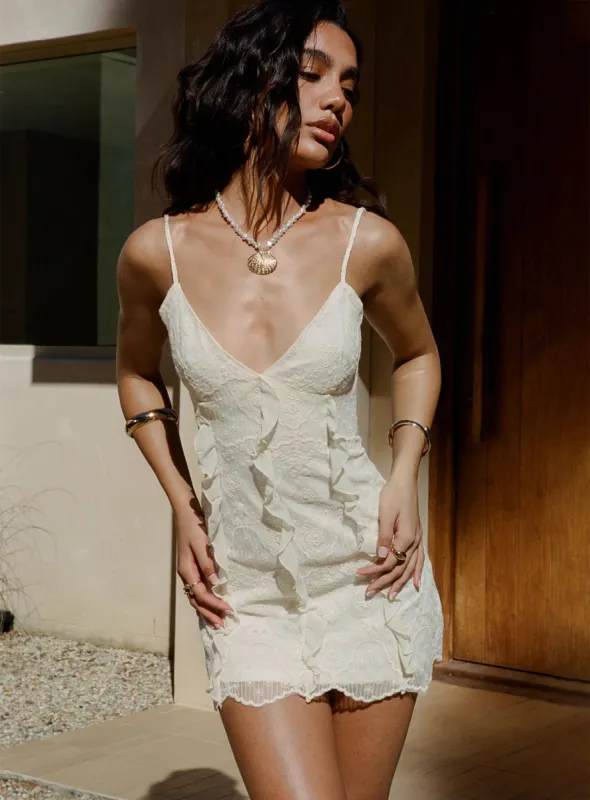 Ariadne Mini Dress Cream sold by Princess Polly