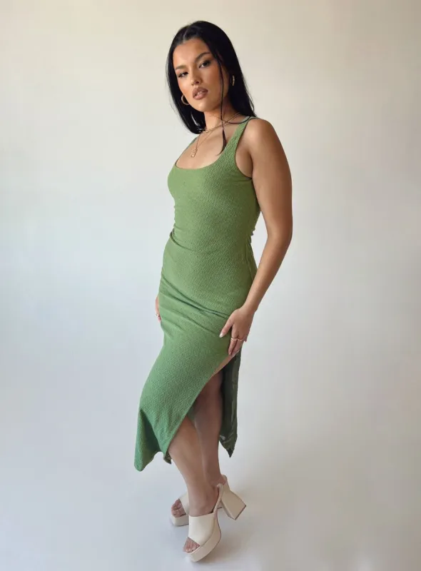 green emerald velvet dress Haley Maxi Dress Brown main image 0