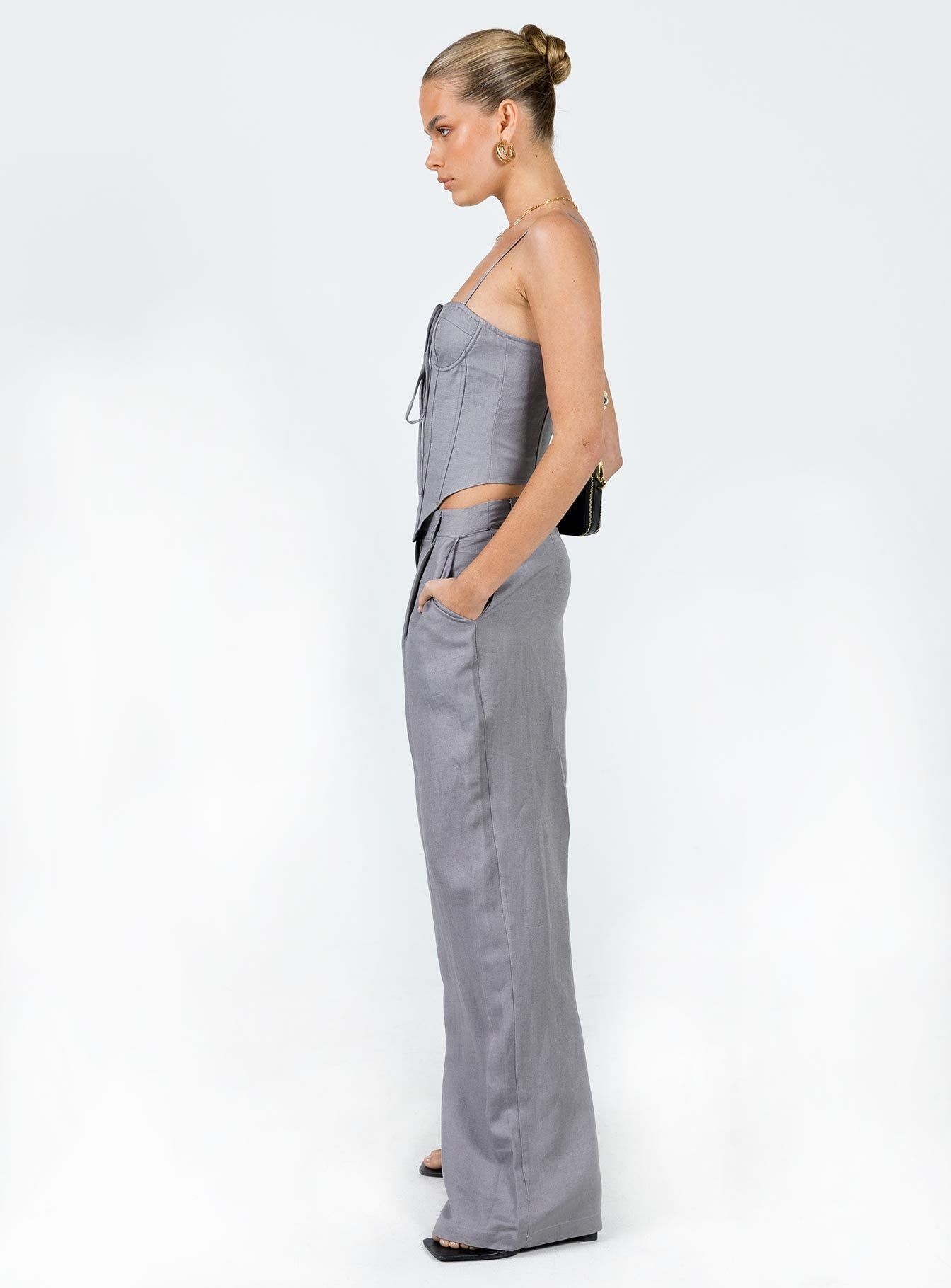 La Quinta Pant Grey sold by Princess Polly product image thumbnail 4