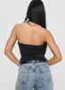 Stand By Halter Top Black sold by Princess Polly