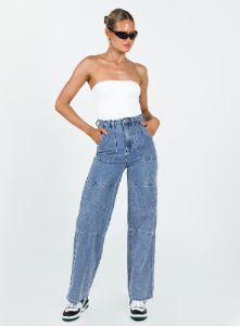 Calcetto Wide leg Denim Jean sold by Princess Polly