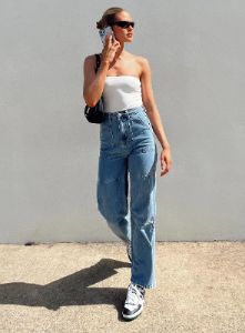 Calcetto Wide leg Denim Jean sold by Princess Polly