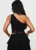 Damarie One Shoulder Top Black sold by Princess Polly