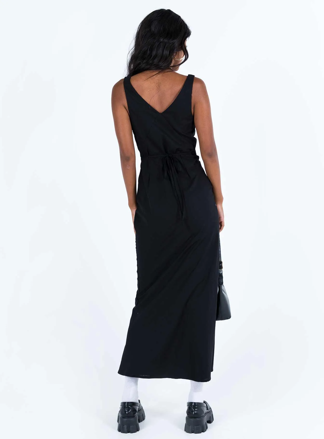 Nellie Maxi Dress Black Linen sold by Princess Polly product image thumbnail 5
