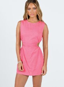 Mayzie Mini Dress Pink sold by Princess Polly