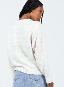Highview Boucle Sweater White sold by Princess Polly
