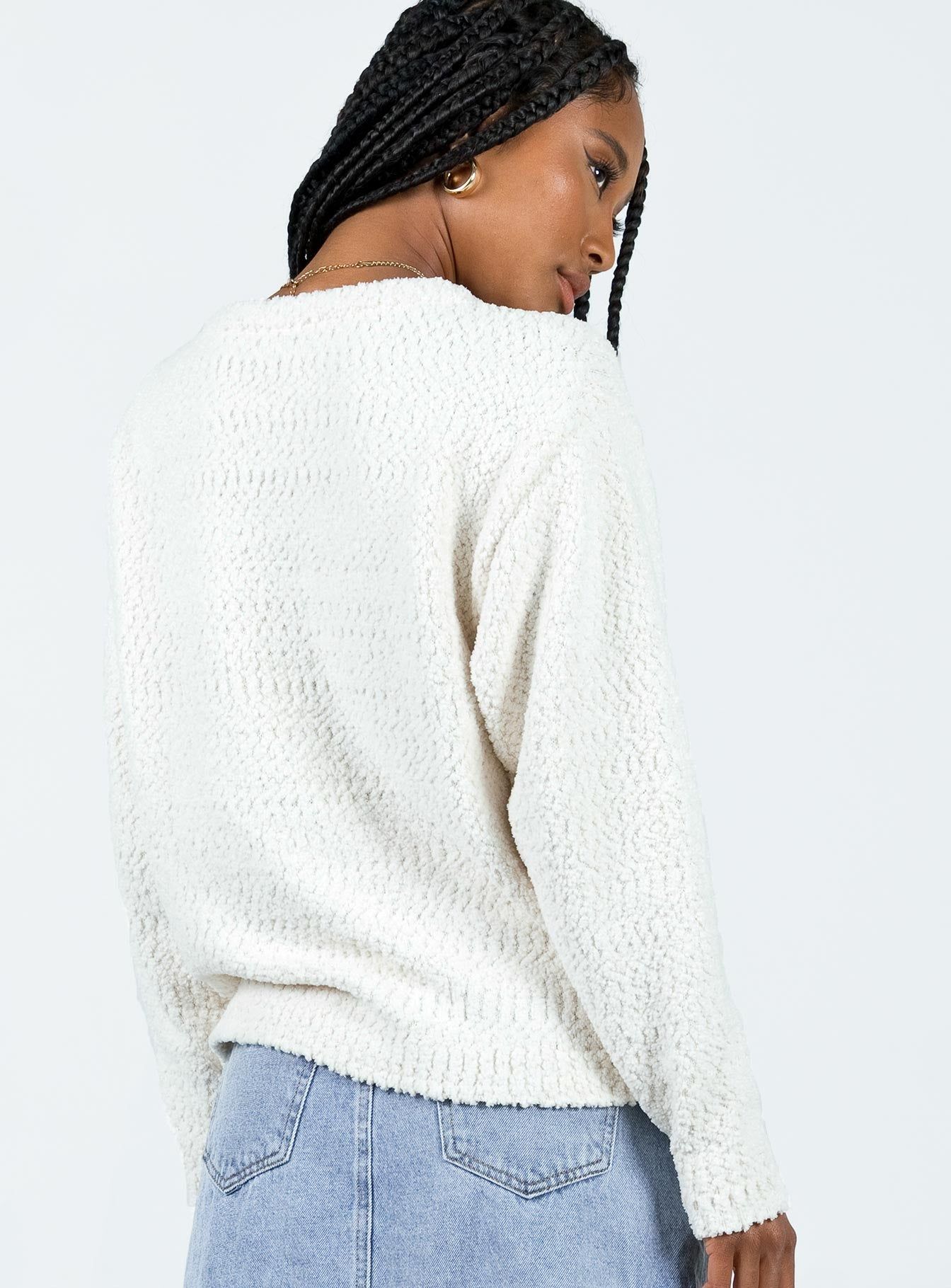 Highview Boucle Sweater White sold by Princess Polly product image thumbnail 4