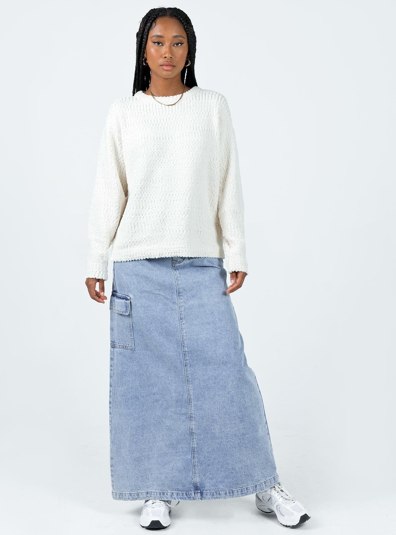 Highview Boucle Sweater White sold by Princess Polly product image thumbnail 2