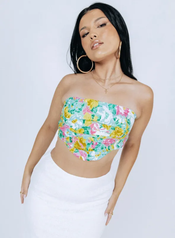 Stretford Strapless Top Multi sold by Princess Polly