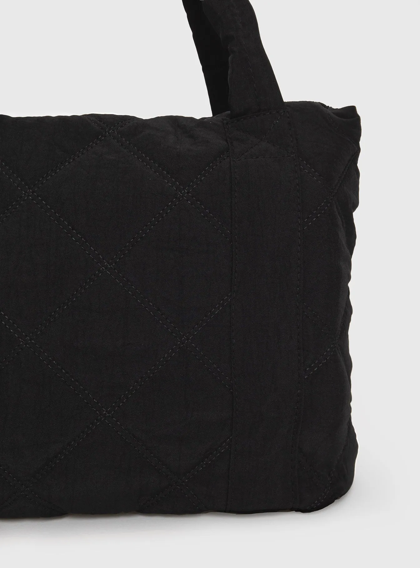 Jovie Nylon Quilted Tote Black sold by Princess Polly product image thumbnail 4