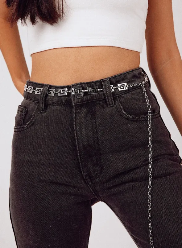 Messalina Chain Belt Silver sold by Princess Polly