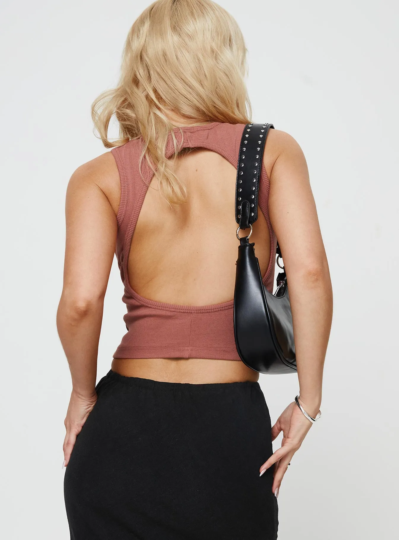 Haina Open Back Tank Top Red sold by Princess Polly product image thumbnail 5