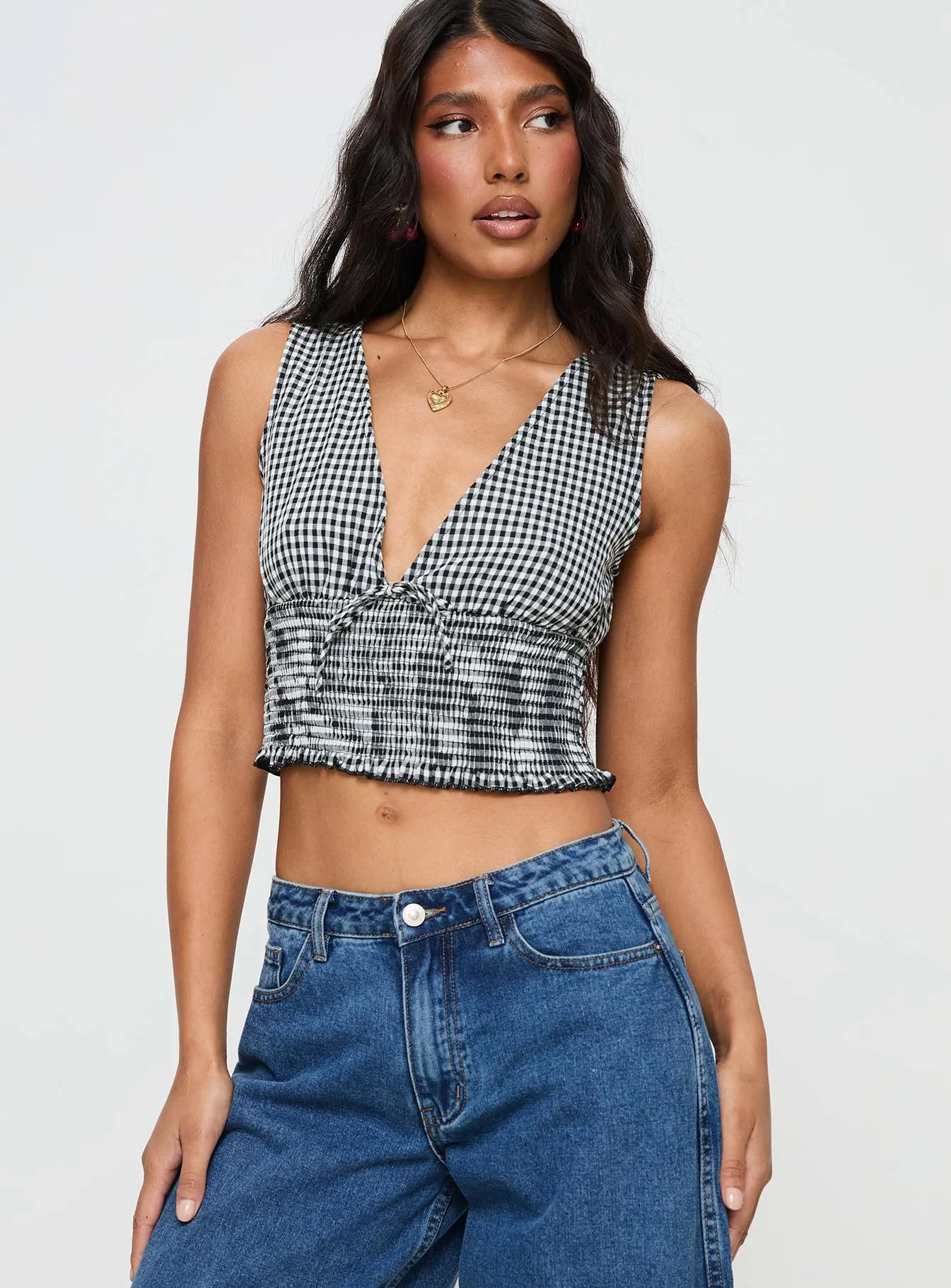 Mixing It Up Top Black / White sold by Princess Polly product image thumbnail 2