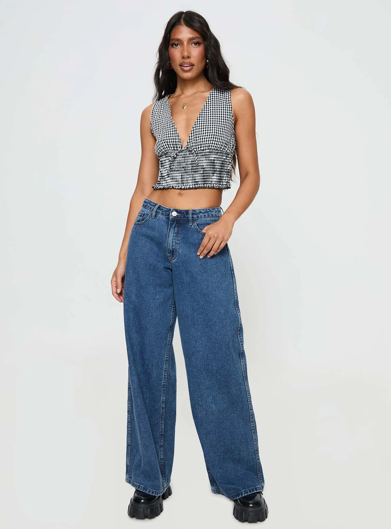 Mixing It Up Top Black / White sold by Princess Polly product image thumbnail 3