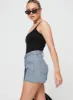 Merthyr Denim Skort Mid Wash sold by Princess Polly
