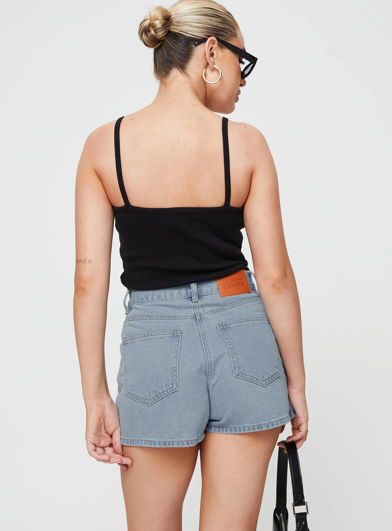 Merthyr Denim Skort Mid Wash sold by Princess Polly product image thumbnail 4