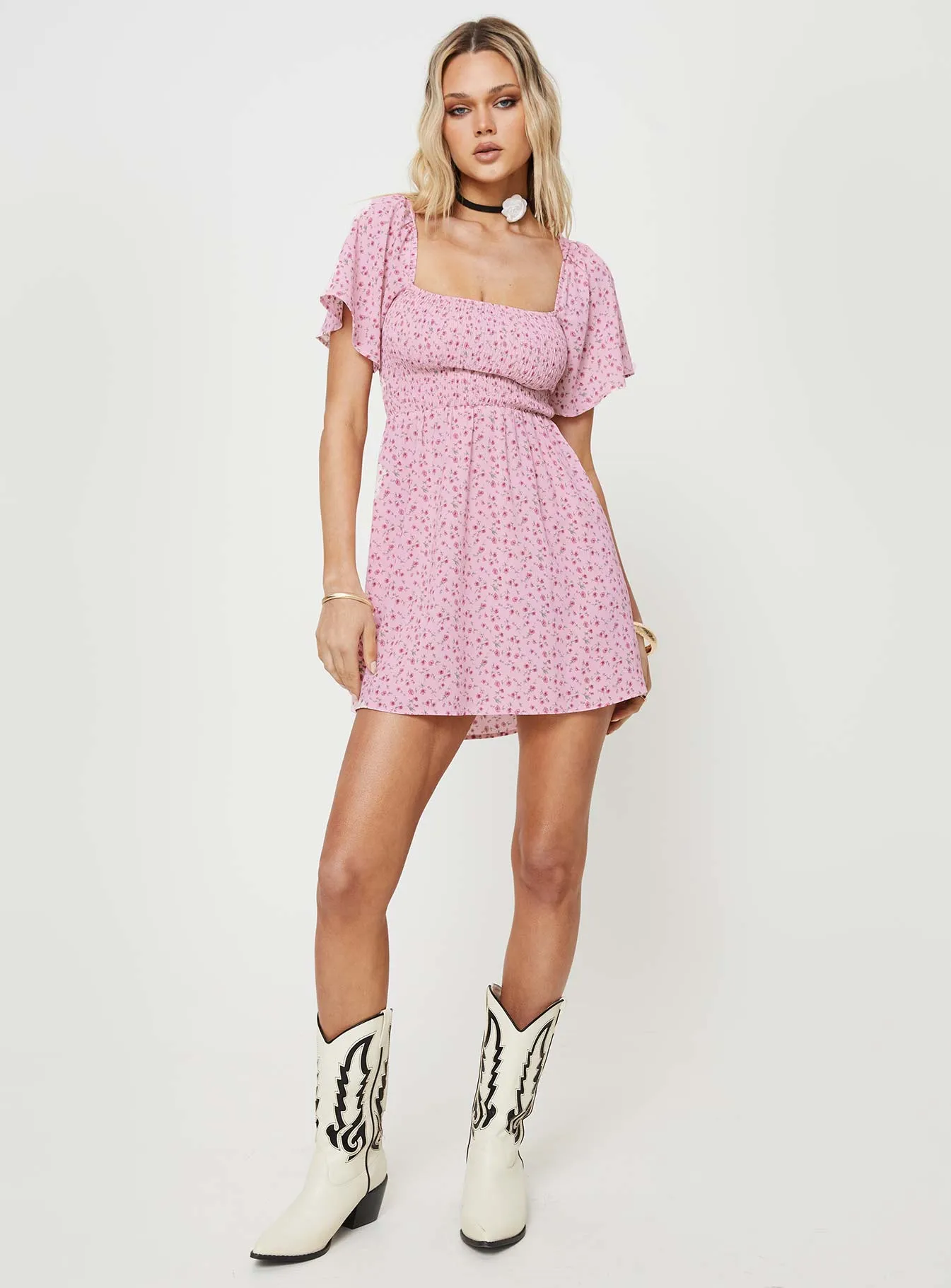 Summer Nights Mini Dress Pink Floral sold by Princess Polly product image thumbnail 3
