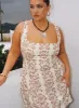 Maris Mini Dress Cream / Pink Curve sold by Princess Polly