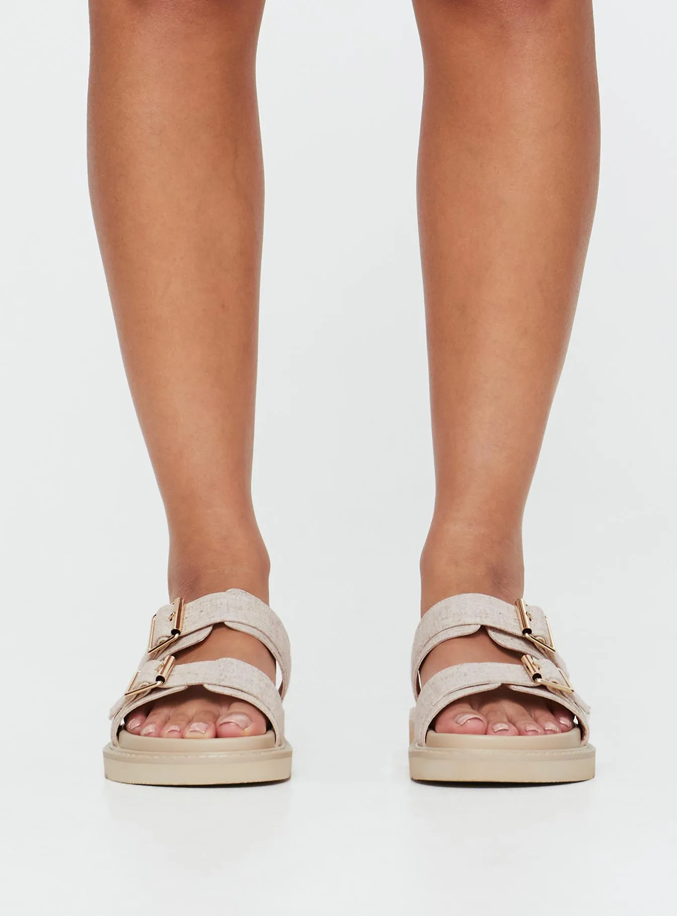 Roxxie Sandals Beige Linen sold by Princess Polly product image thumbnail 2
