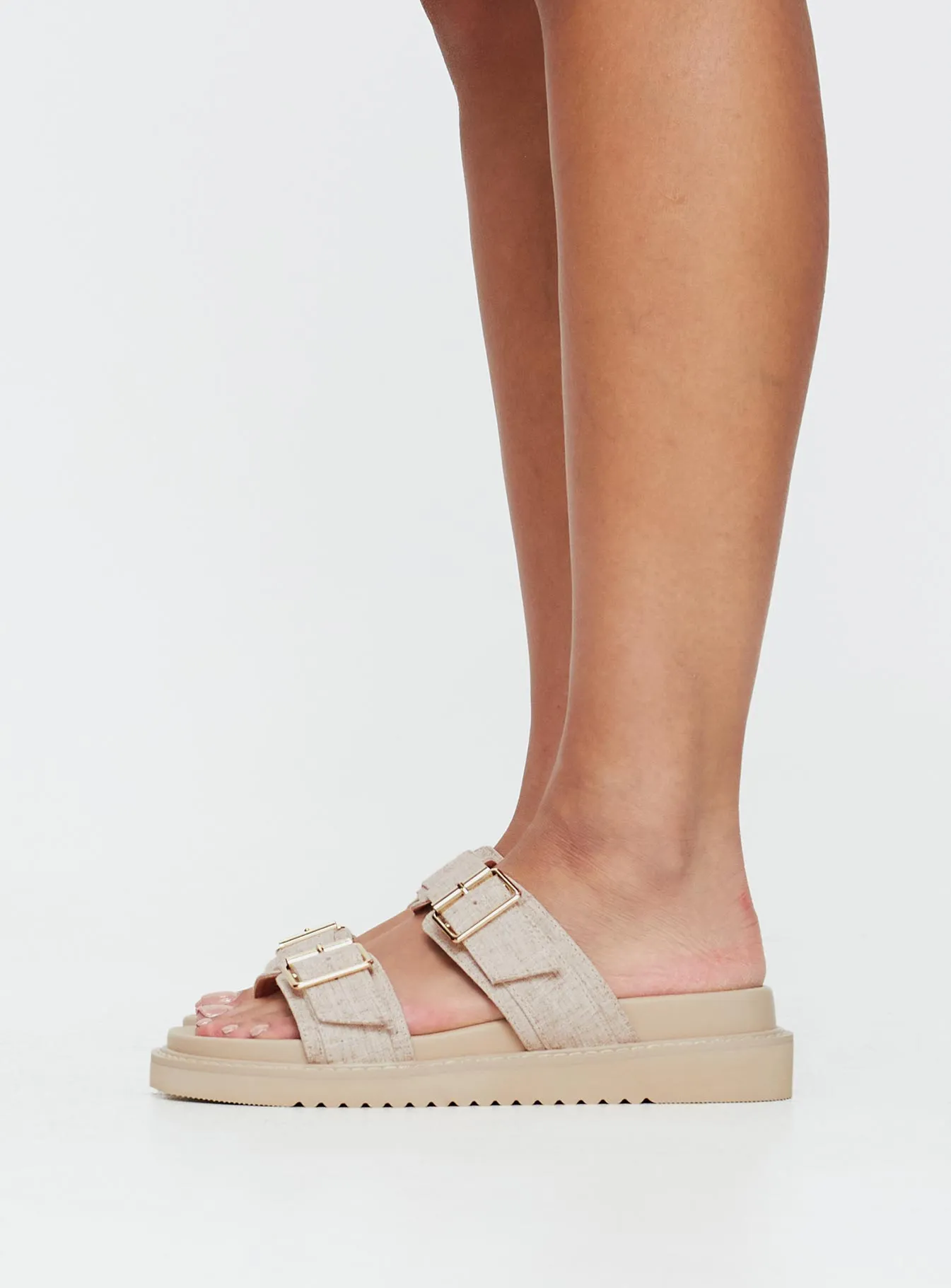 Roxxie Sandals Beige Linen sold by Princess Polly product image thumbnail 3
