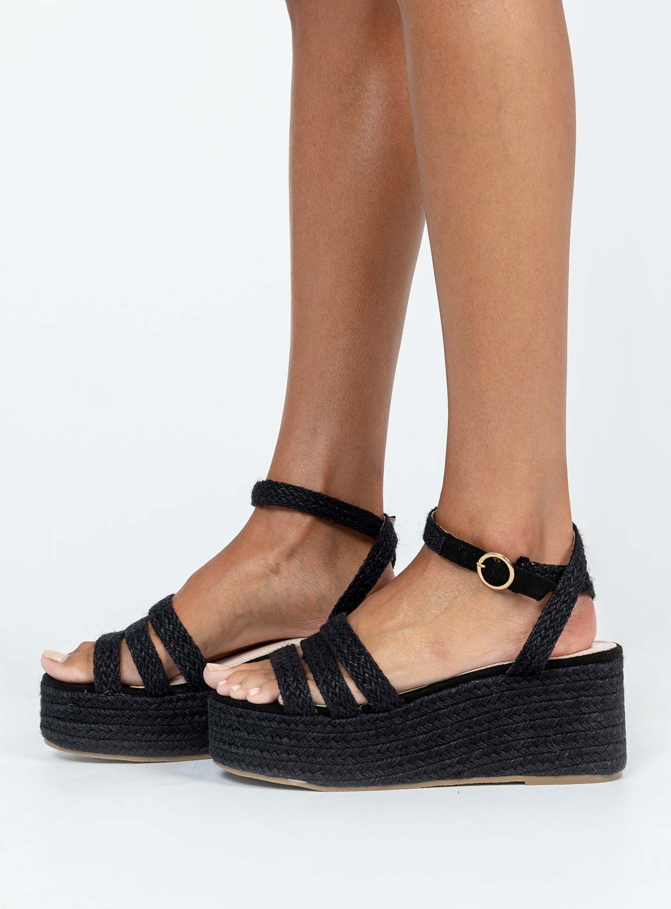 Tavo Espadrille Platform Sandals Black sold by Princess Polly product image thumbnail 3
