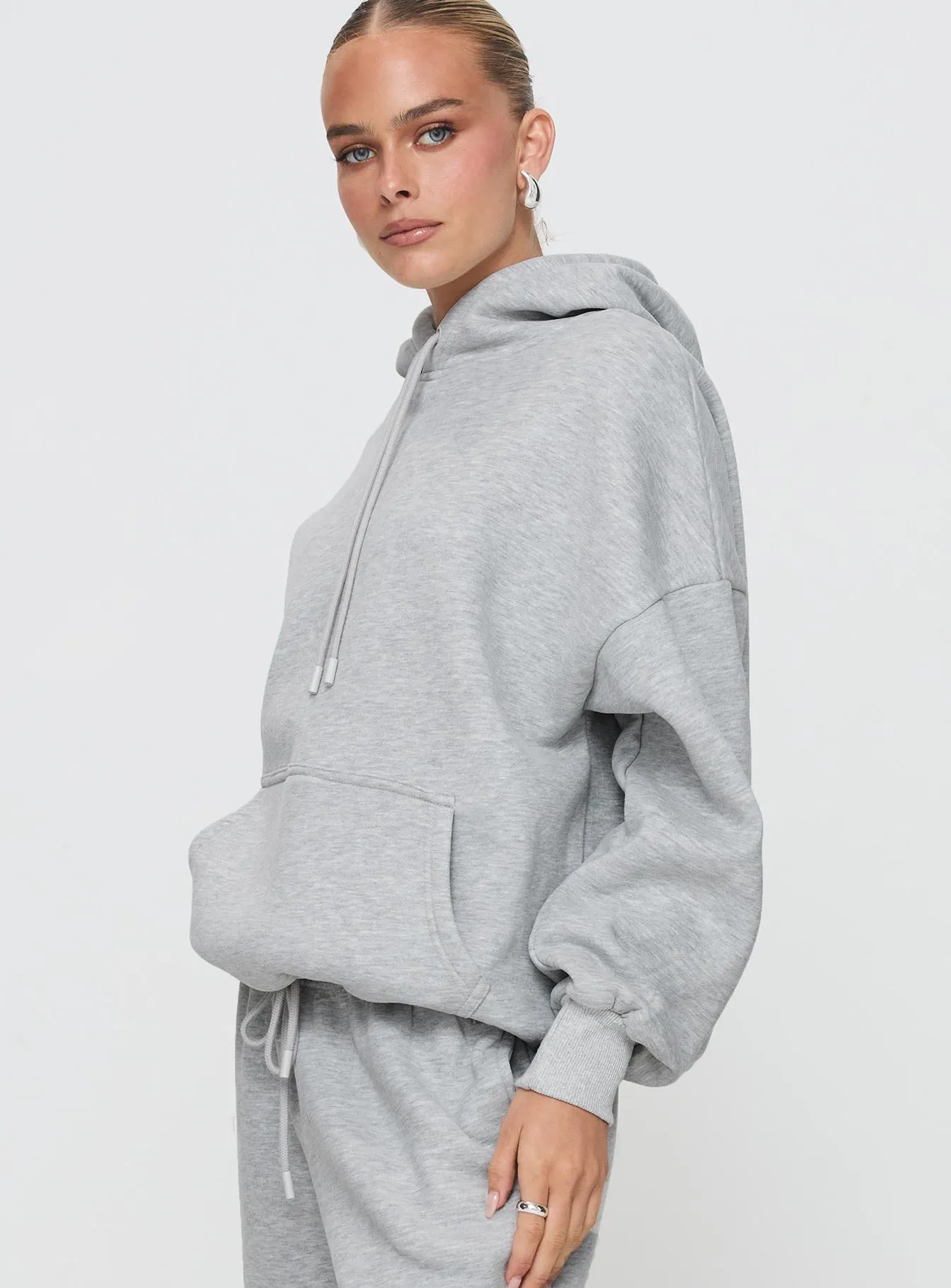 Dream Fleece Classic Hoodie Grey Marle sold by Princess Polly product image thumbnail 4