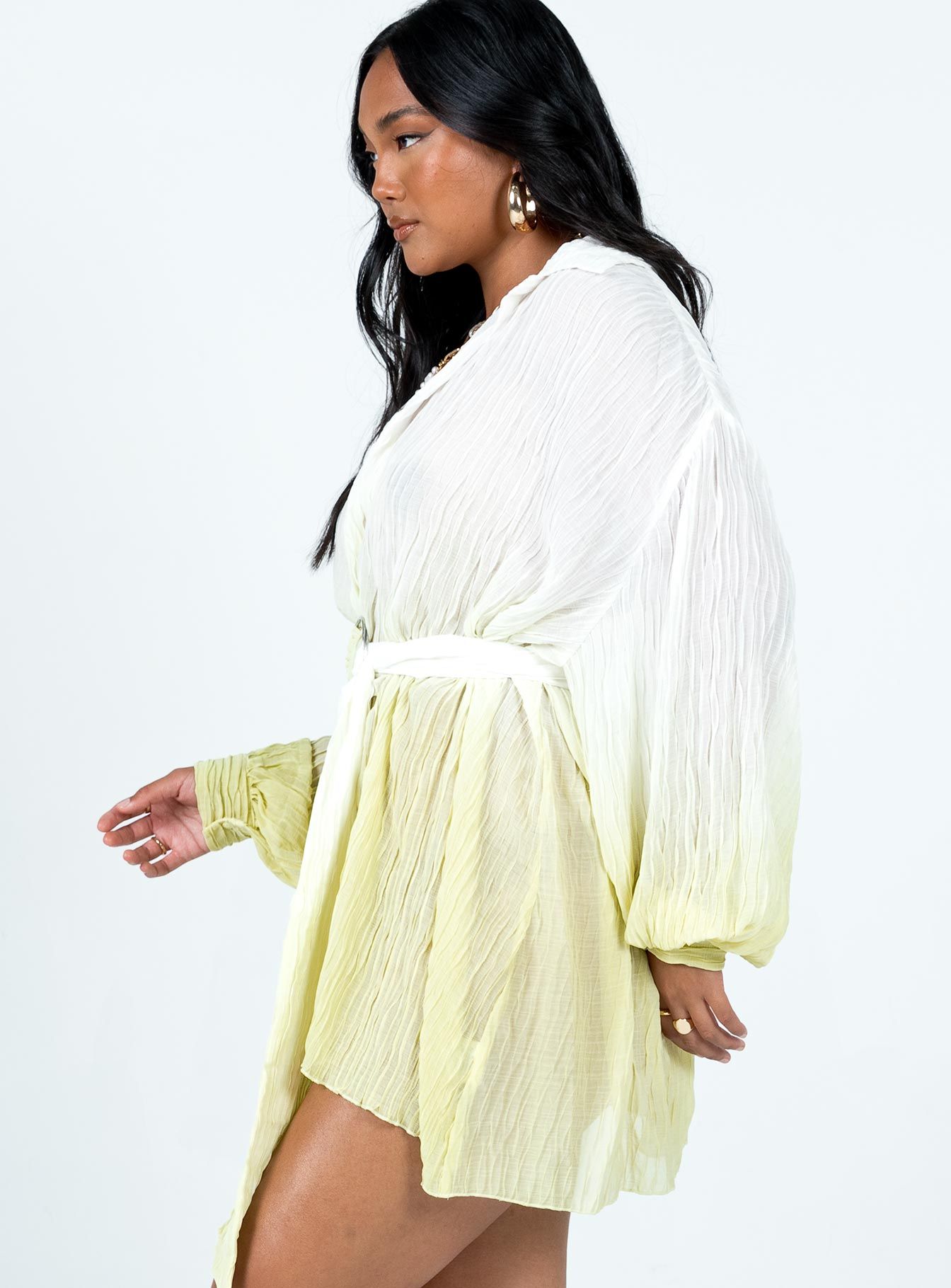 Tune In Shirt Dress Green sold by Princess Polly product image thumbnail 4