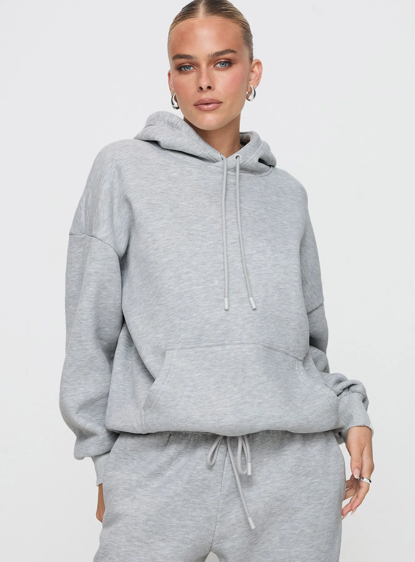 Dream Fleece Classic Hoodie Grey Marle sold by Princess Polly product image thumbnail 2