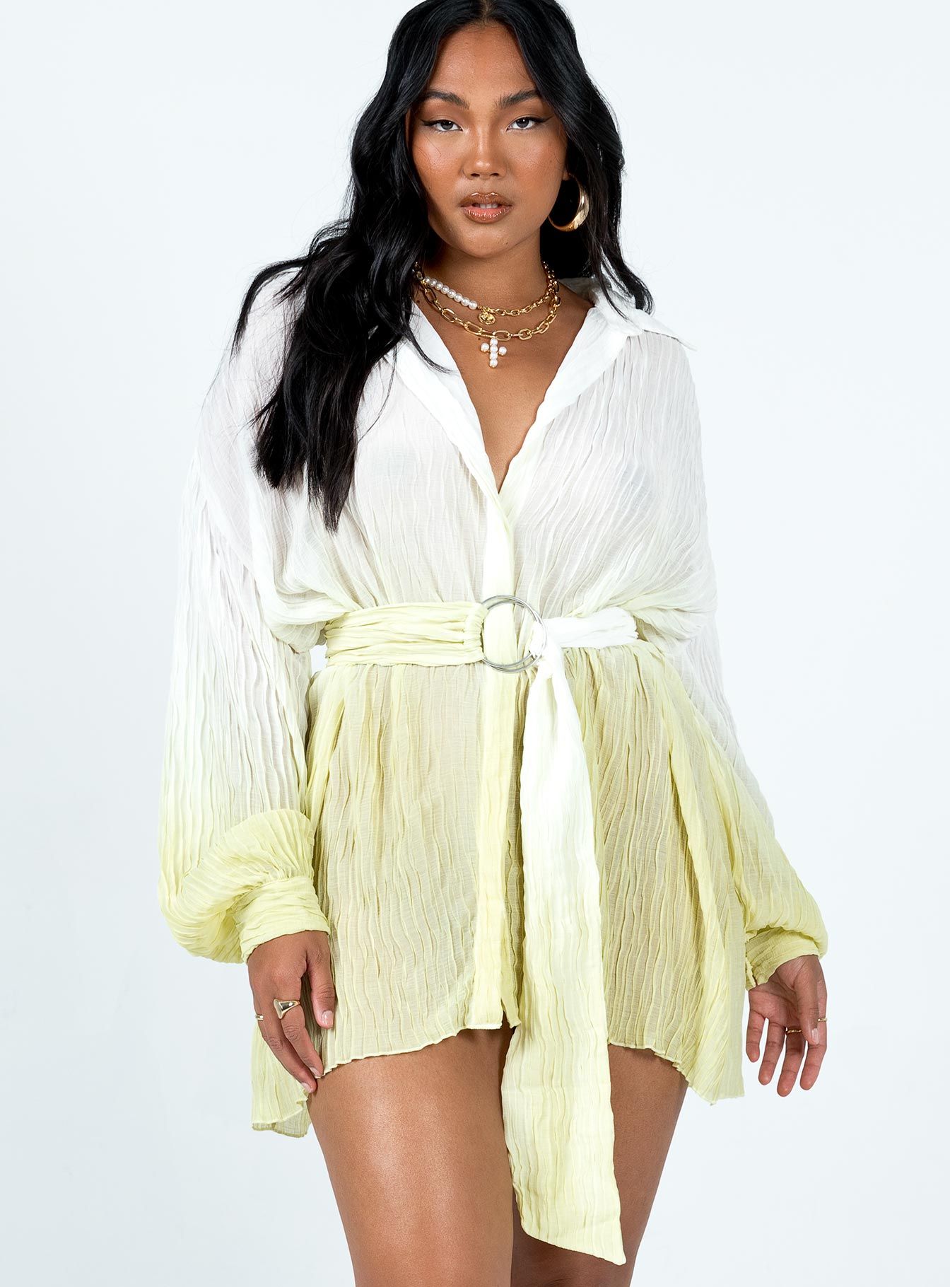 Tune In Shirt Dress Green sold by Princess Polly product image thumbnail 2