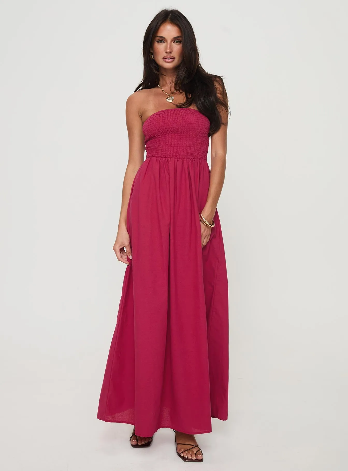 Dayona Strapless Maxi Dress Red sold by Princess Polly product image thumbnail 2
