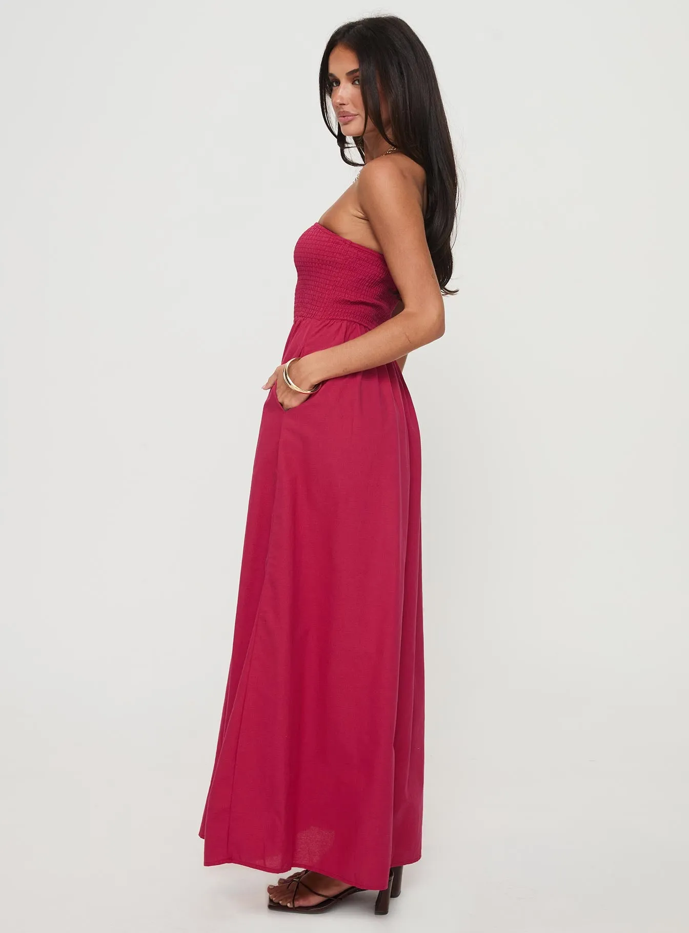 Dayona Strapless Maxi Dress Red sold by Princess Polly product image thumbnail 4