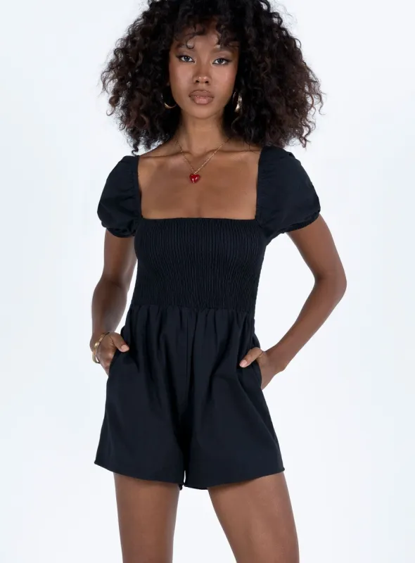 Maimie Romper Black sold by Princess Polly
