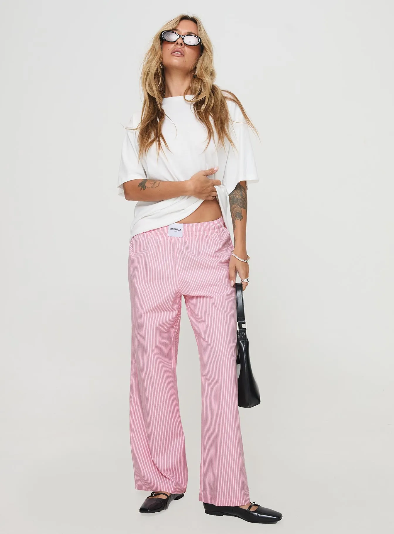 Beach House Pants Pink/White sold by Princess Polly product image thumbnail 3