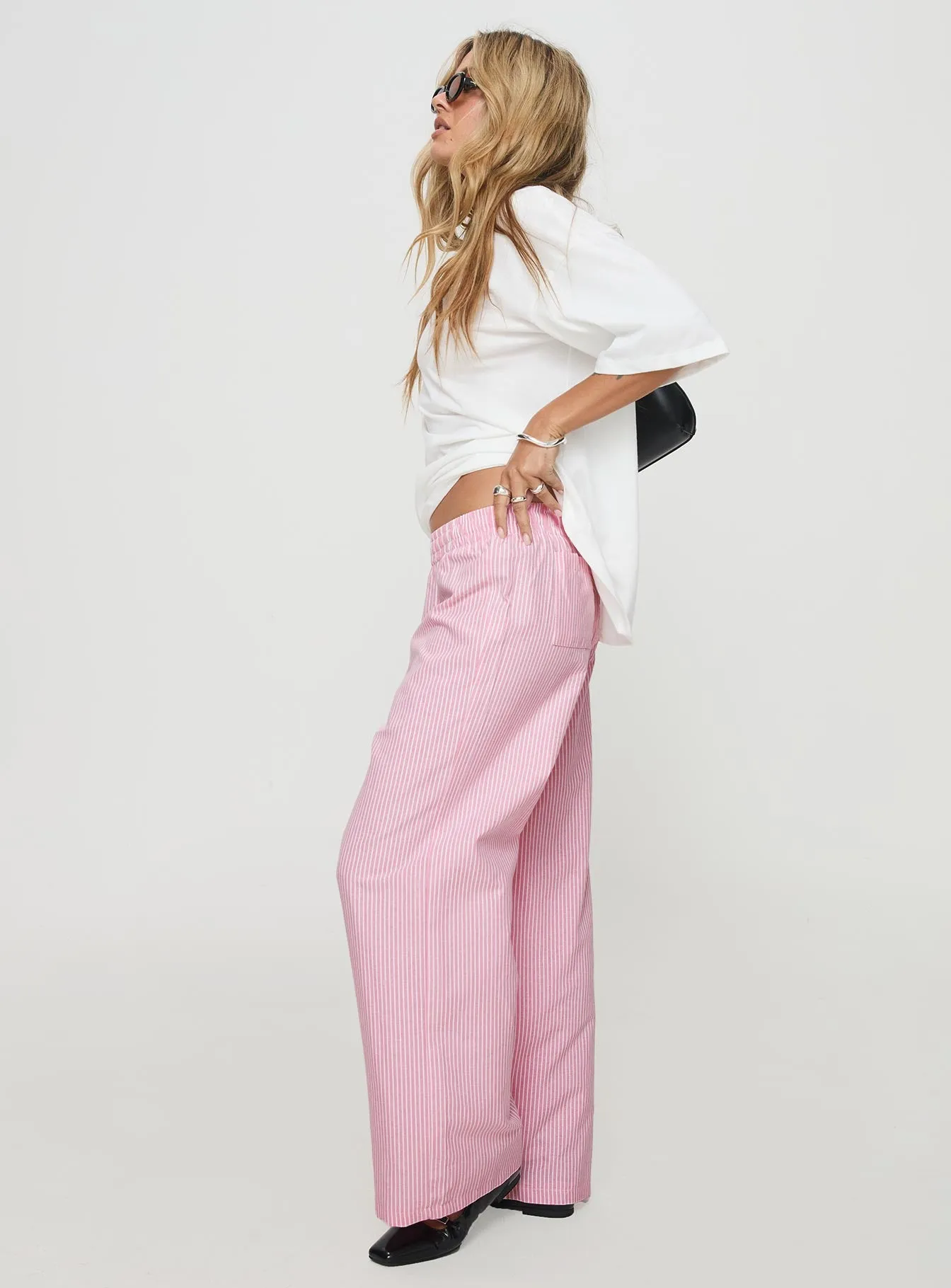 Beach House Pants Pink/White sold by Princess Polly product image thumbnail 4