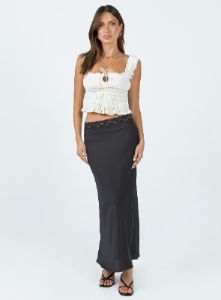 The Charmaine Maxi Skirt Black sold by Princess Polly