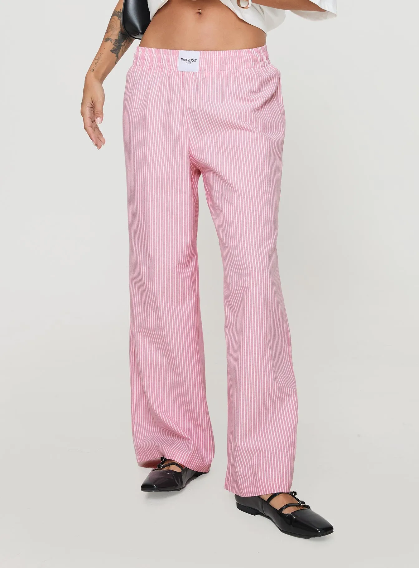 Beach House Pants Pink/White sold by Princess Polly product image thumbnail 2