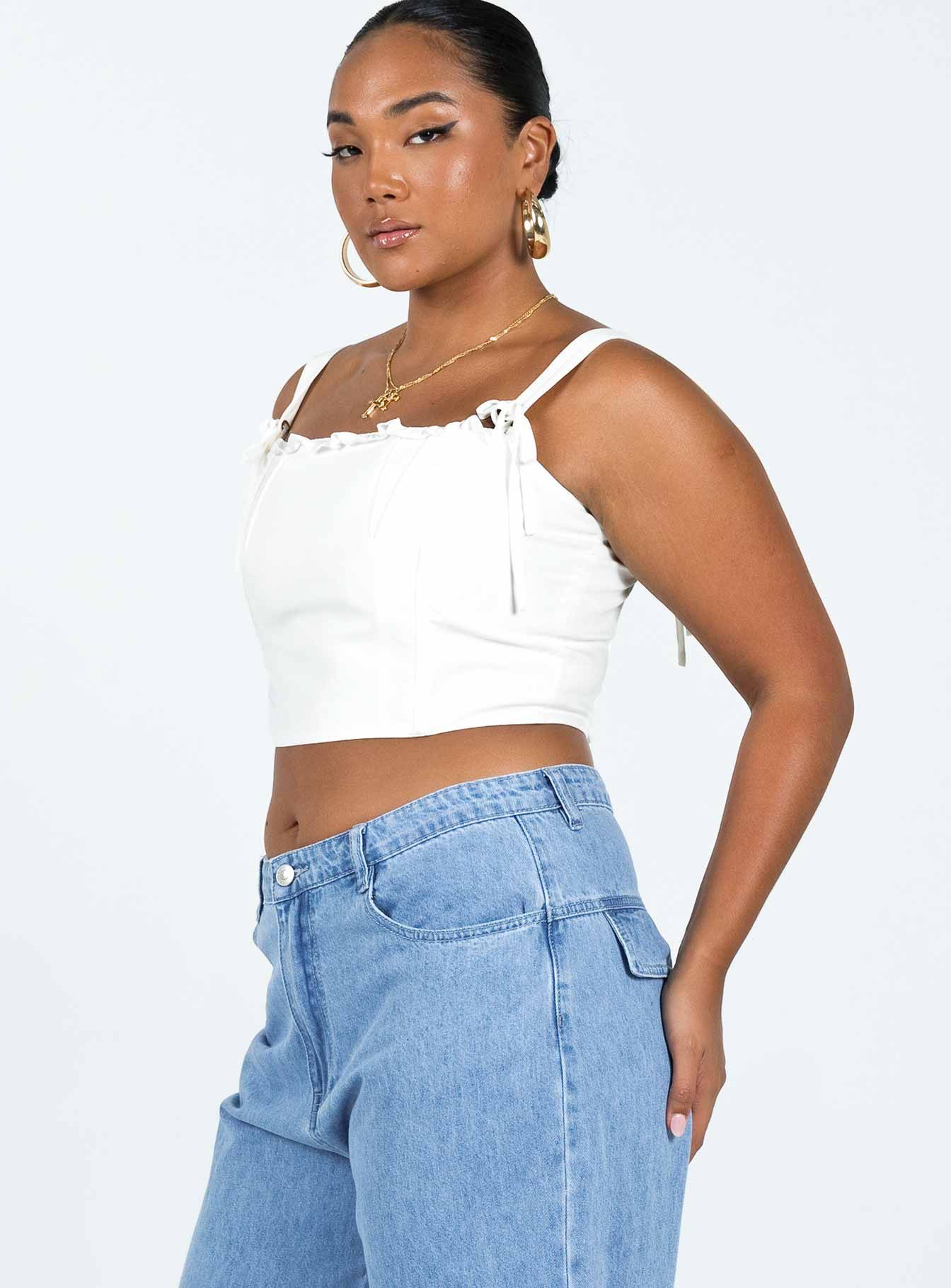 Kalbarri Corset Top White sold by Princess Polly product image thumbnail 4