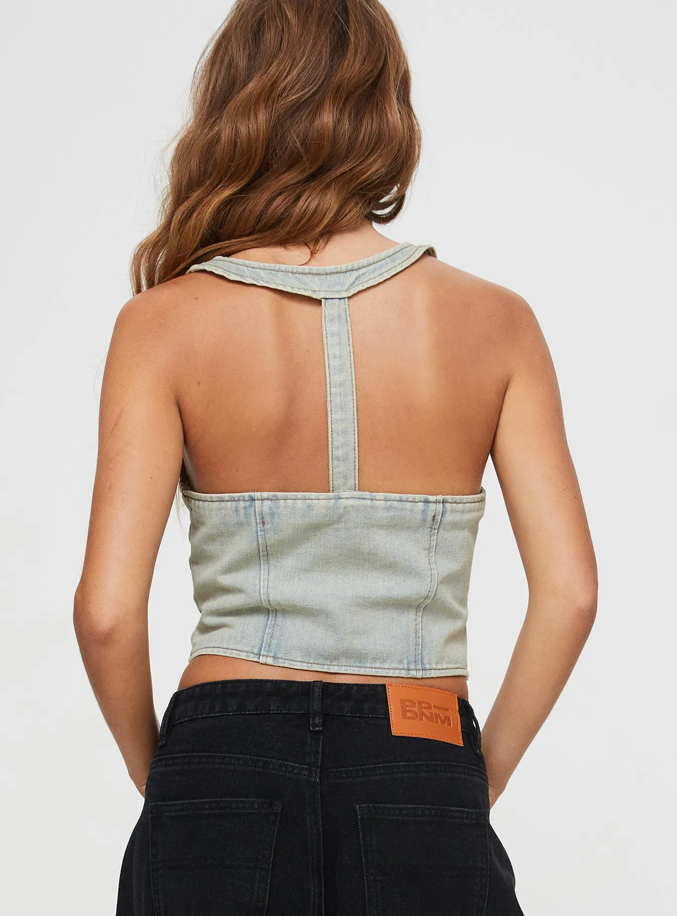 Nyc Denim Halter Top Light Wash sold by Princess Polly product image thumbnail 5