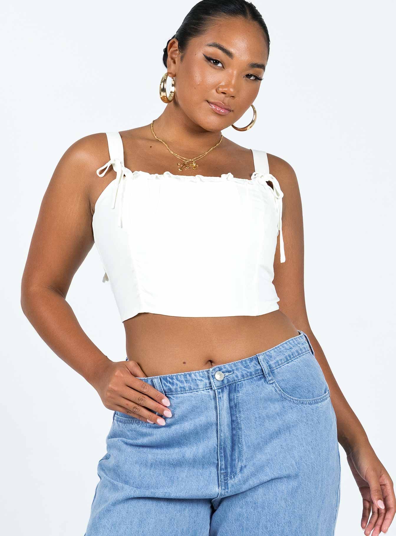 Kalbarri Corset Top White sold by Princess Polly product image thumbnail 2