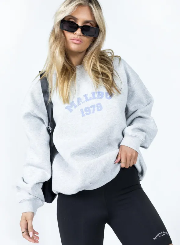 Malibu Sweatshirt Grey sold by Princess Polly