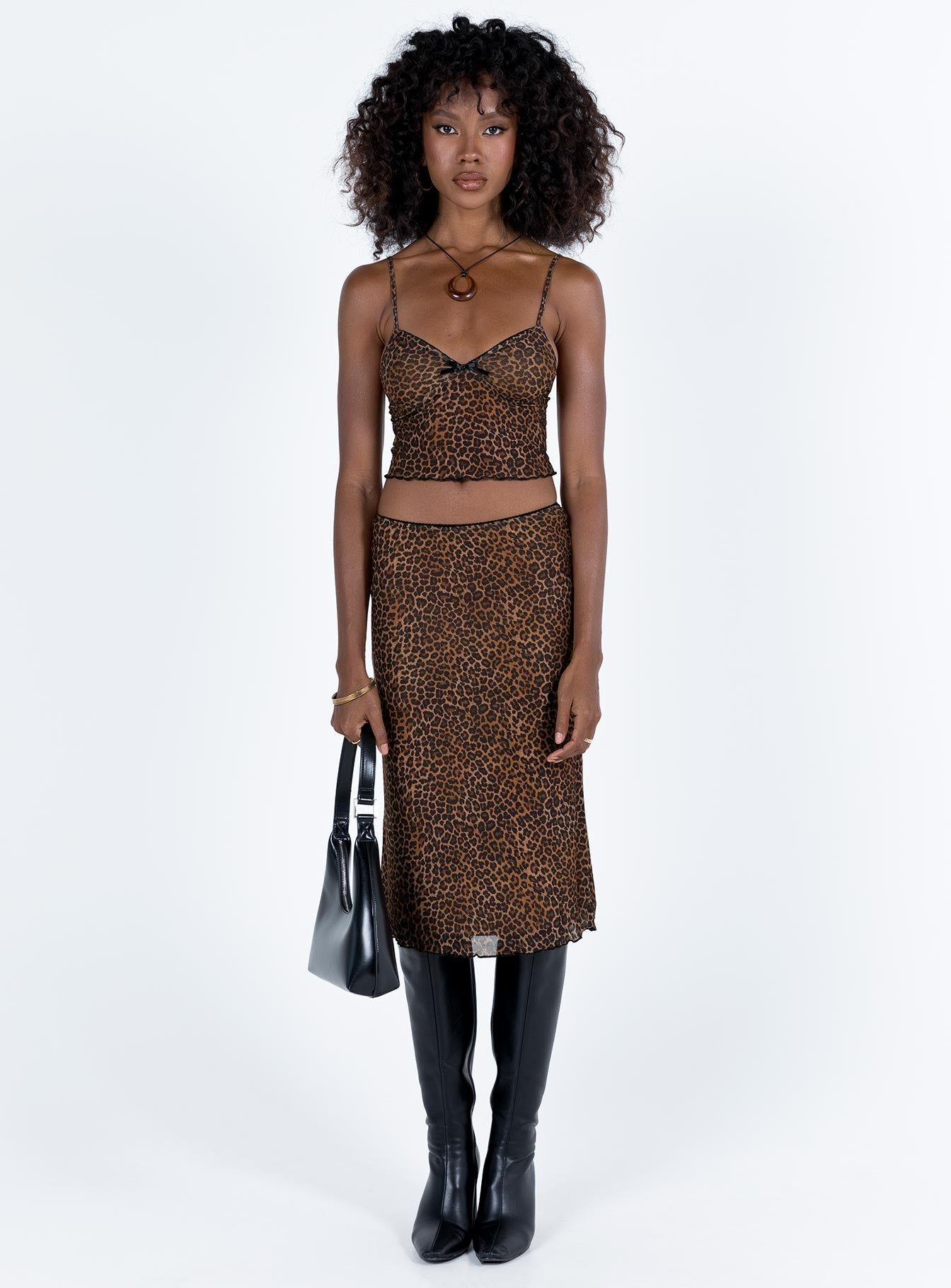 Motel Kasilia Cami Top Mesh Leopard sold by Princess Polly product image thumbnail 3