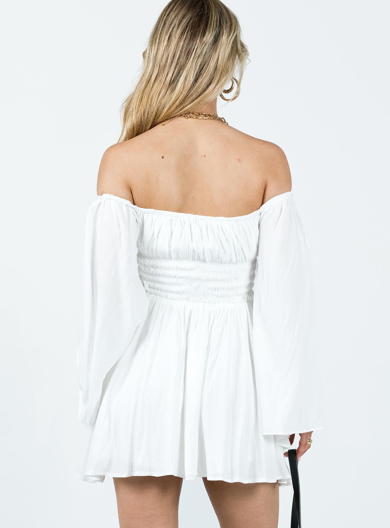 Halle Mini Dress White sold by Princess Polly product image thumbnail 5