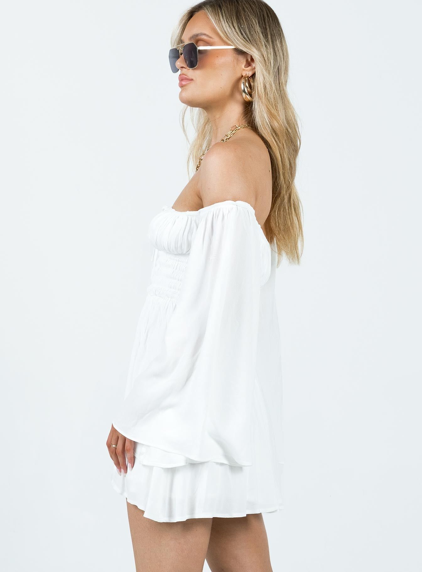 Halle Mini Dress White sold by Princess Polly product image thumbnail 4