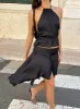 Legacy Halter Top Onyx sold by Princess Polly