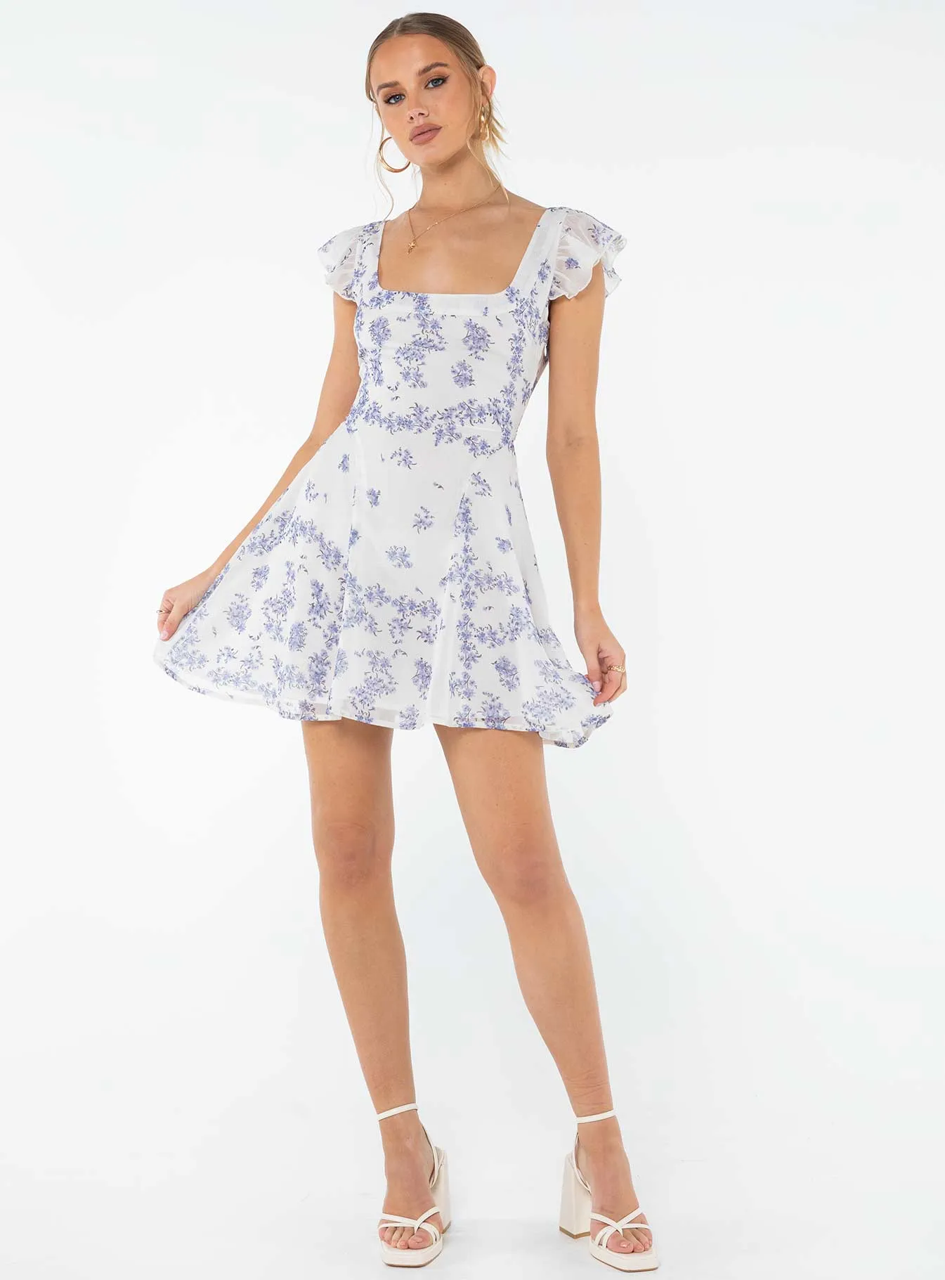 Dream Away Mini Dress Blue Multi sold by Princess Polly product image thumbnail 3